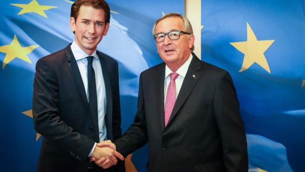 ÖVP-Wahlsieger Sebastian Kurz besuchte am 19. Oktober 2017 EU-Kommissionspräsident Jean-Claude Juncker in Brüssel.