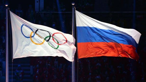 Russlands Flagge fehlt in Südkorea, unter der olympischen darf gestartet werden.