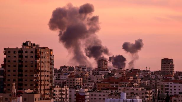 Israelischer Angriff auf einen Hamas-Posten im Gaza-Streifen (November 2017).