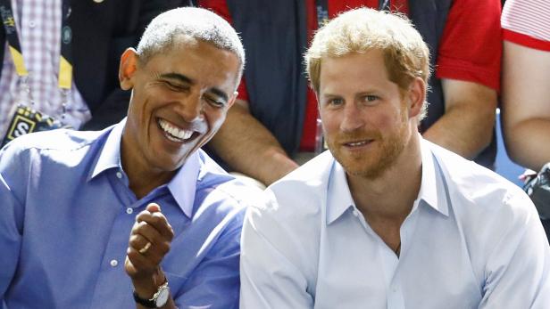 Scheinen sich gut zu verstehen: Prinz Harry und Barack Obama
