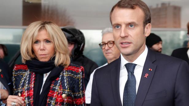 Präsident Emmanuel Macron und seine Frau Brigitte