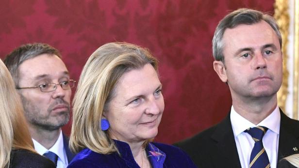 FPÖ-Minister: Kickl, Kneissl und Hofer