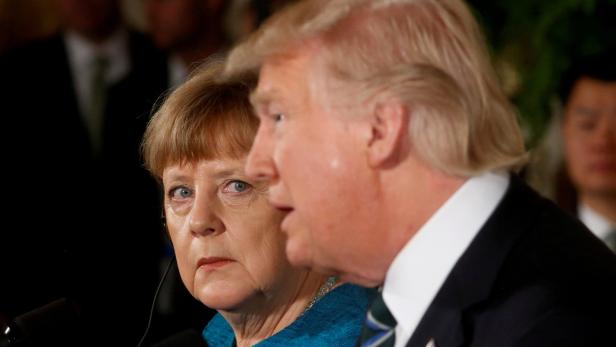 Wenig Gemeinsamkeiten: Trump und Merkel in Washington