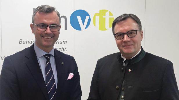 Verkehrsminister Hofer und LH Platter fanden in Wien eine gemeinsame Linie