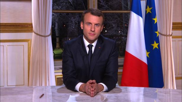 Erste Neujahrsansprache: Emmanuel Macron.