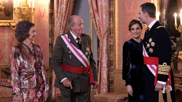 Juan Carlos, Sofia, Felipe und Letizia