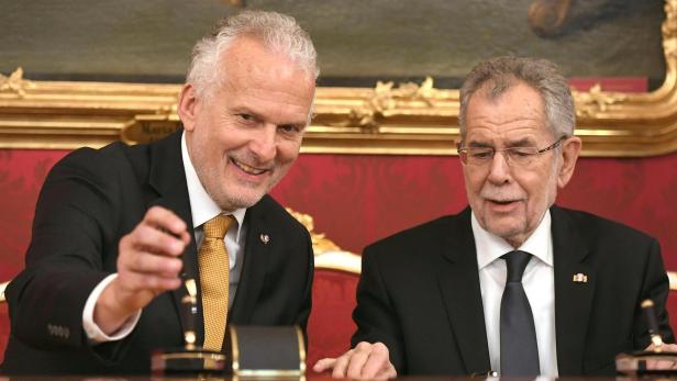 Minister Josef Moser wurde nach Ressort-Änderungen am Montag neu angelobt