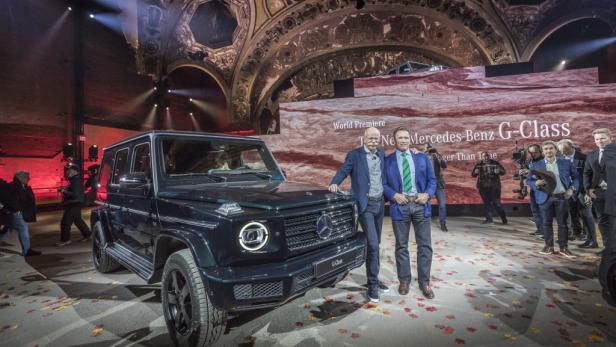 Weltpremiere mit Arnie: Mercedes G-Klasse-Show in Detroit
