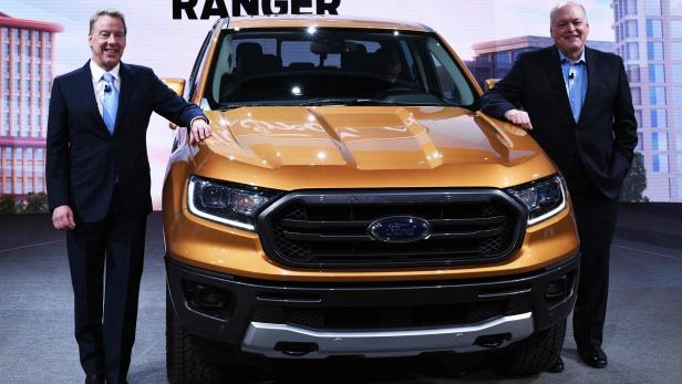 Fords Präsident und der CEO: Bill Ford und Jim Hackett mit den neuen Ranger