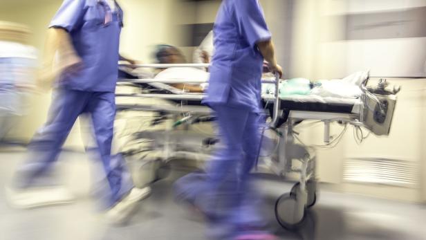 Blurred emergency in hospital