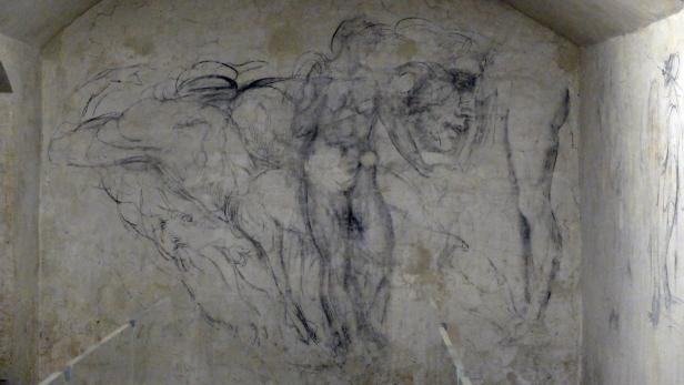 Die Zeichnung entstand, als sich Michelangelo vor den Medici versteckte