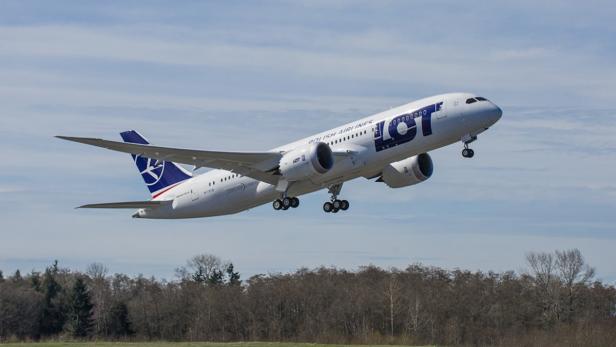 Boeing handout photo of a LOT Polish Airlines 787