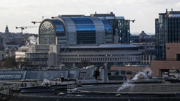 Das Hauptquartier des EU-Parlaments in Brüssel.