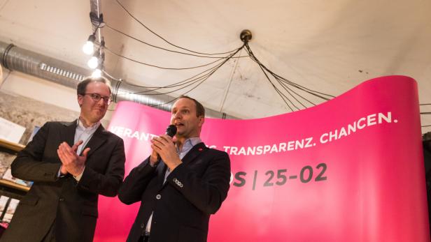 Tirols Spitzenkandidat Oberhofer und Neos-Chef Strolz sind optimistisch