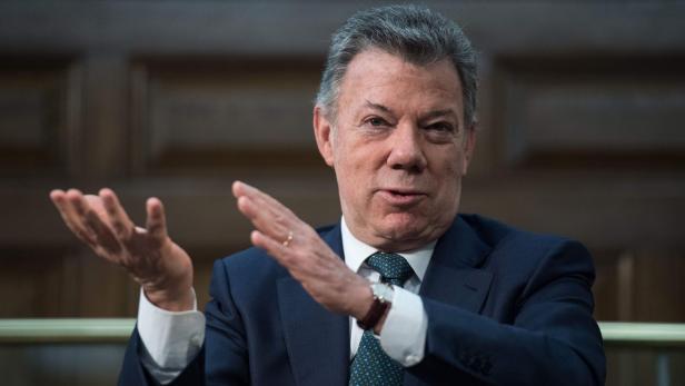 Kolumbianischer Staatspräsident und Friedensnobelpreisträger Juan Manuel Santos.