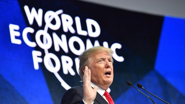 Trump in Davos, das er als erster US-Präsident seit 17 Jahren besuchte