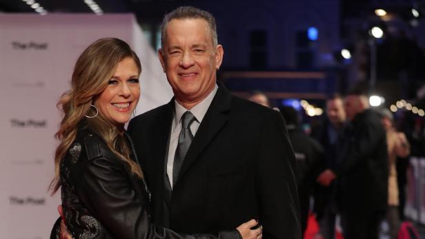 Tom Hanks mit seiner Ehefrau, der Schauspielerin Rita Wilsona