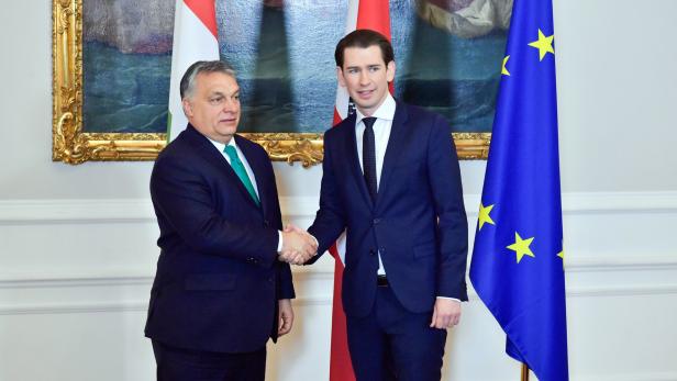 Ministerpräsident Viktor Orbán bei Bundeskanzler Sebastian Kurz.