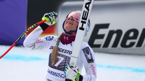 Lindsey Vonn holte sich auch den zweiten Sieg am Garmisch-Wochenende.