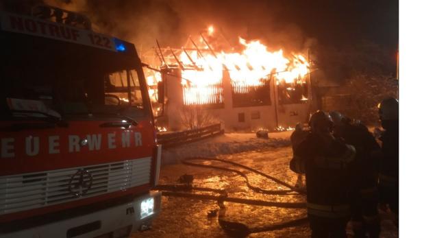 Großbrand in der Gemeinde Baldramsdorf