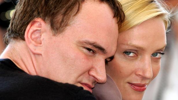 Quentin Tarantino mit Uma Thurman.