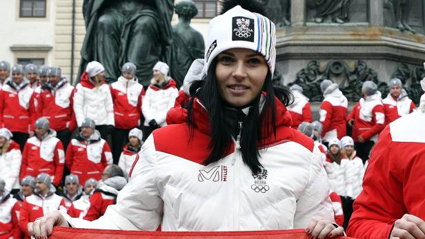 Anna Veith ist beim Einzug das Gesicht des österreichischen Teams.