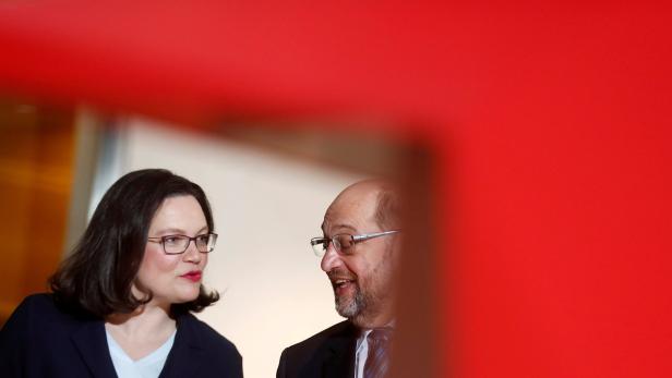Nahles soll die erste Frau an der SPD-Spitze werden, Schulz Außenminister