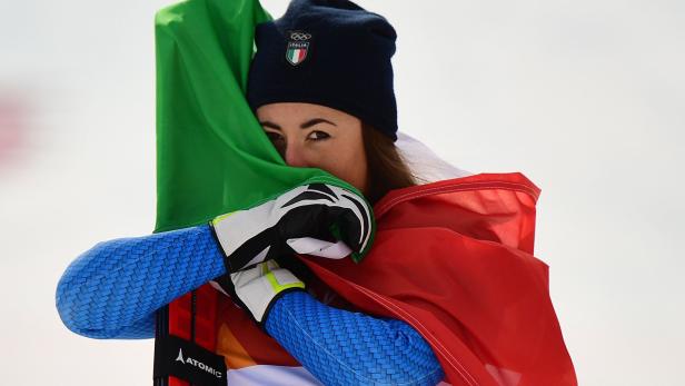 Gerührt: Olympiasiegerin Sofia Goggia