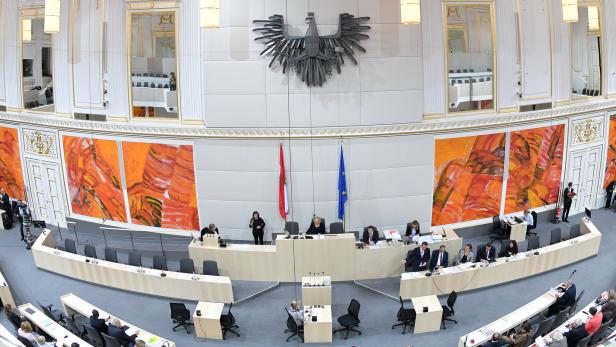 Sitzungssaal von National- und Bundesrat in der Hofburg