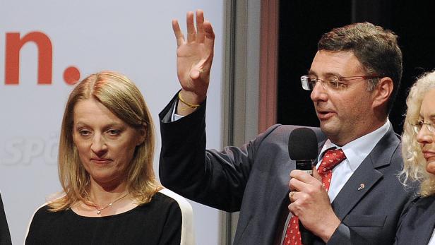 Evelyn Regner und Jörg Leichtfried im EU-Wahlkampf 2014