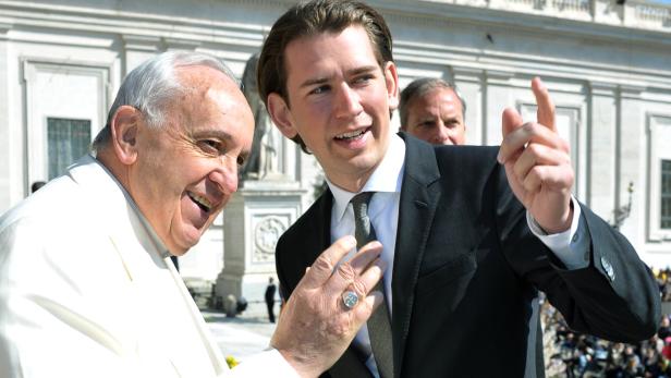 Das erste Treffen von Kurz und dem Papst gab es im April 2015