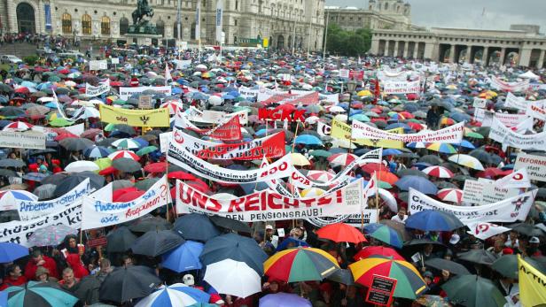 2003: Demo gegen Schwarz-Blau