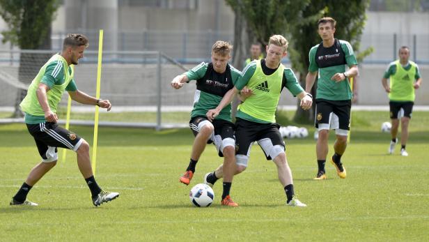 Umworben: Wegen Florian Kainz (Mitte) kommt der Werder-Sportdirektor nach Wien