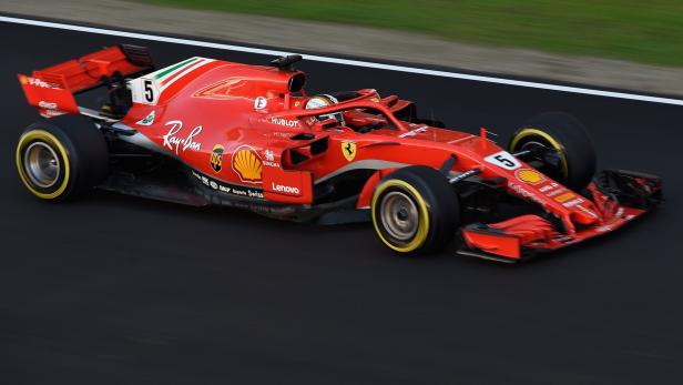 Optimistisch: Vettels rote Göttin läuft wie geschmiert.