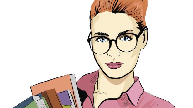 Stock-Illustration-ID:512982070 Student girl with the books.
