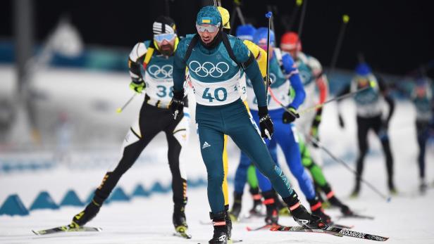 Ukraine&#039;s Artem Pryma competes in the men&#039;s 12,5km pursuit biathlon event during the Pyeongchang 2018 Winter Olympic Games in Pyeongchang on February 12, 2018. / AFP PHOTO / FRANCK FIFE