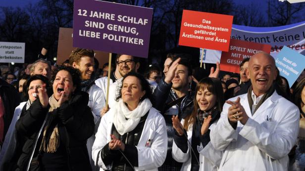 Vorgeschmack: Im März gingen die Wiener Ärzte bereits auf die Straße.