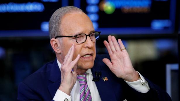 Economic analyst Lawrence "Larry" Kudlow appears on CNBC at the NYSE in New York