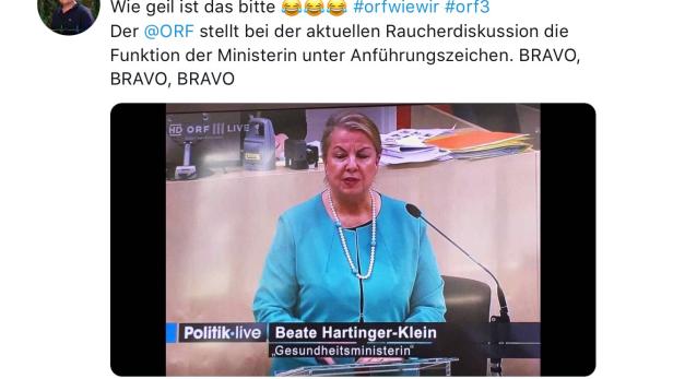 Empörung über Fake-Bildtext zu ORF- Parlamentsübertragung