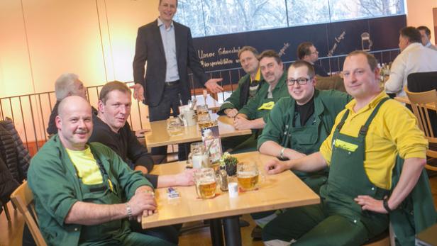 Magne Setnes, Vorstandsvorsitzender der Brau Union Österreich, im Gespräch mit Bierführern