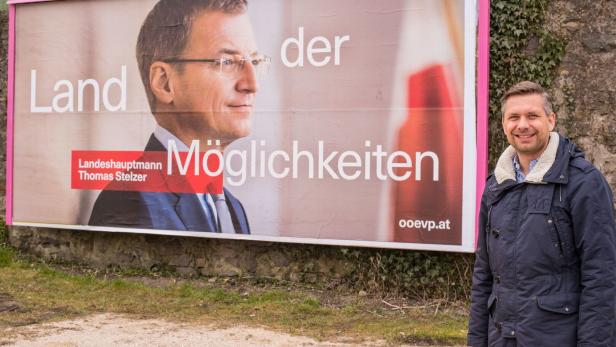 Landesgeschäftsführer Wolfgang Hattmannsdorfer freut sich über seinen Chef Thomas Stelzer: Die Landes-ÖVP liegt in Umfragen bei 41 bis 42 Prozent