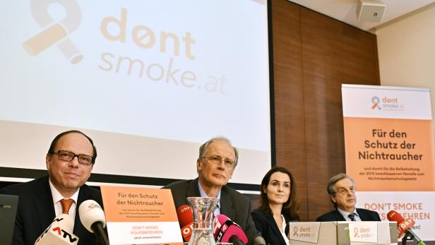 RAUCHVERBOT: STARTSCHUSS VOLKSBEGEHREN "DON'T SMOKE": SAMONIGG / SZEKERES / JAHN-KUCH / SEVELDA