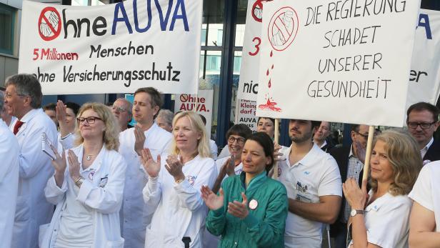 AUVA-Protest: "Das ist ja nur eine Umverteilung"