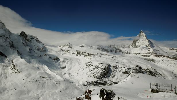 Das Matterhorn in der Schweiz.