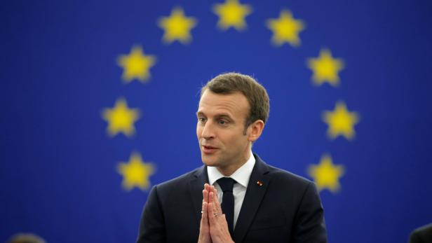 Staatspräsident Emmanuel Macron dient vielen EU-Politikern, auch dem österreichischen Bundeskanzler Sebastian Kurz, als Identifikationsfläche.