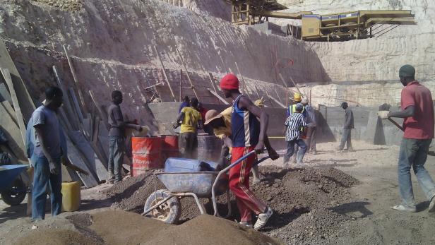 Die Mine in Westafrika