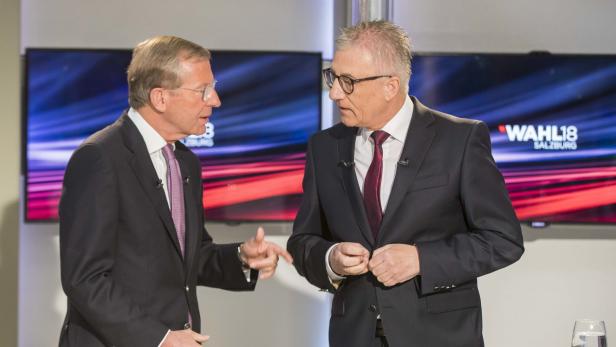 Walter Steidl (SPÖ, rechts) würde gerne mit Wilfried Haslauer (ÖVP) regieren.