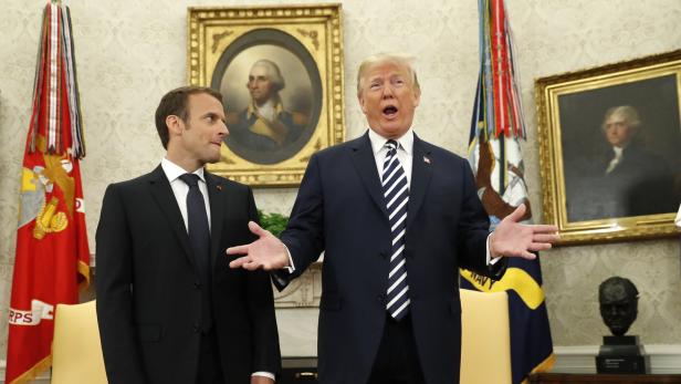 Große Gesten und heikle Themen: Macron in Washington