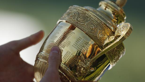 General view of the Wimbledon trophy during the launch