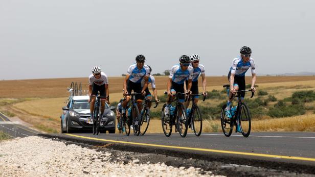 Die letzten Vorbereitungen für den ersten Giro in Israel laufen.